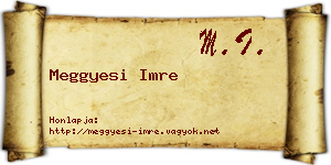 Meggyesi Imre névjegykártya